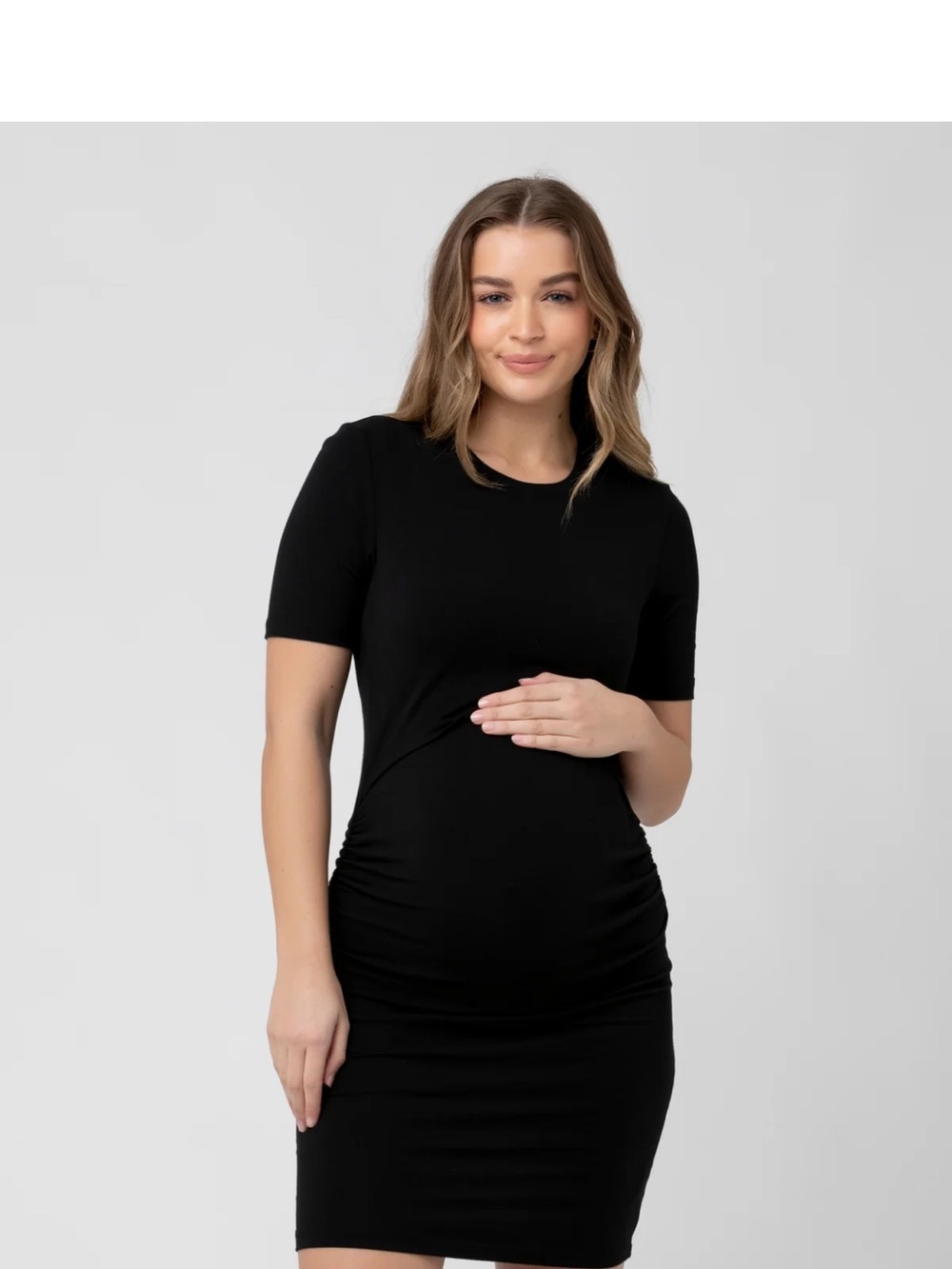 NWT Ripe Organic Cotton Bodycon Nursing Dress Black Size M
